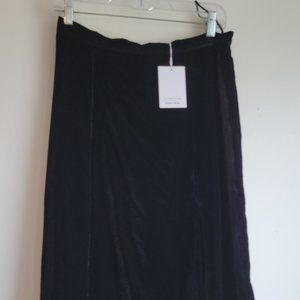 & Other Stories NWT Black Velour Skirt Size 10